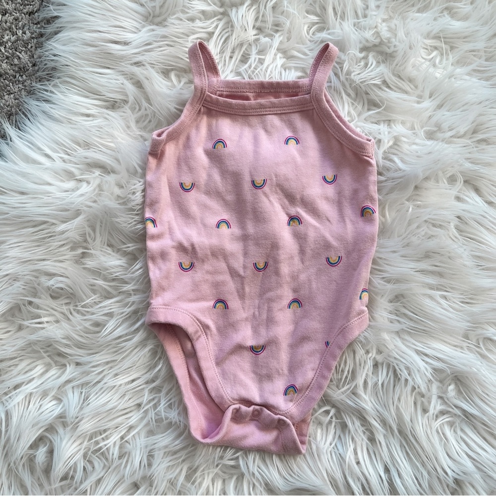 Old Navy | Pink Rainbow Tank Bodysuit 6–12M